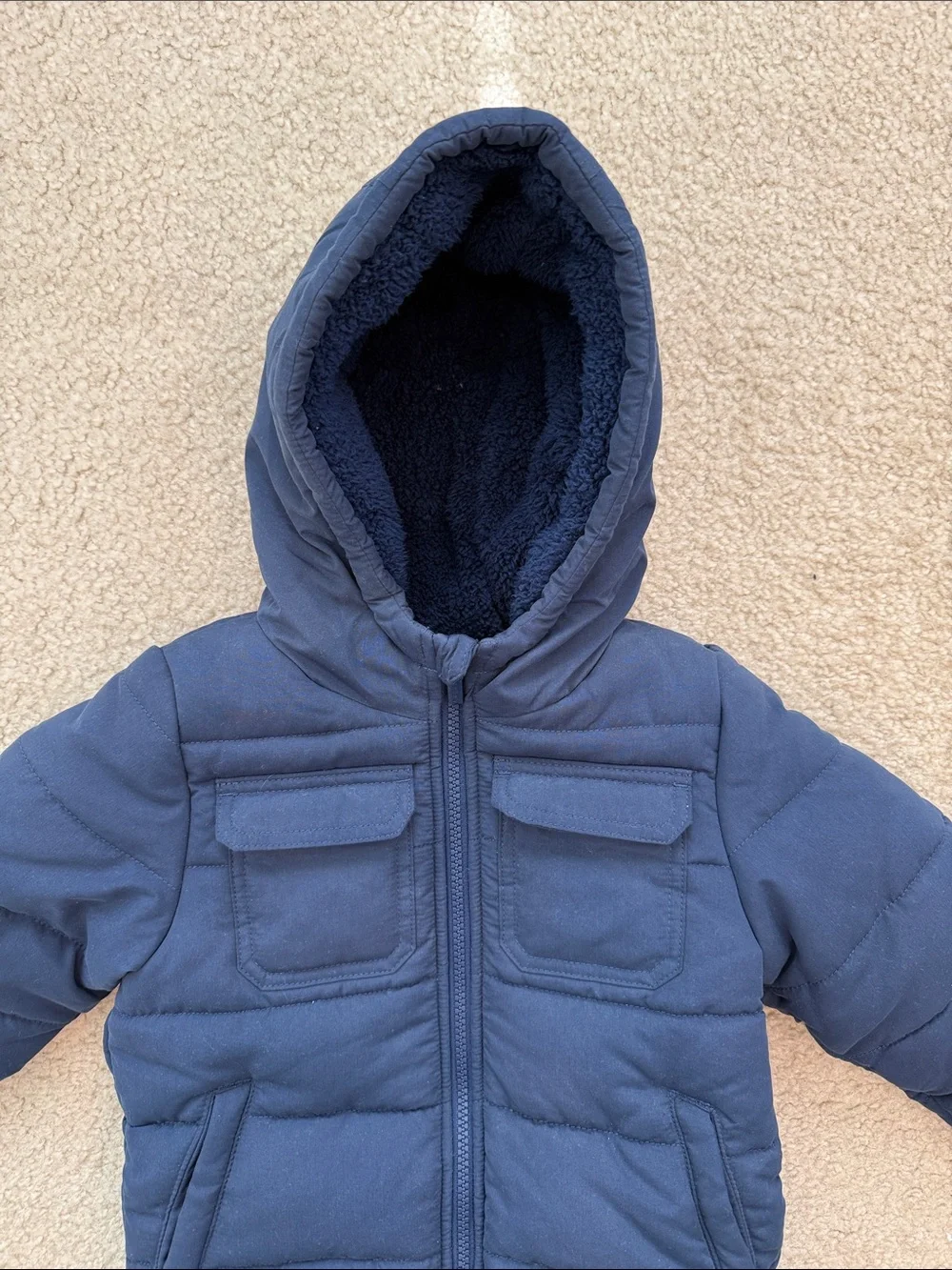 Carter's Hooded Fleece Lined Puffer Coat Size 3T